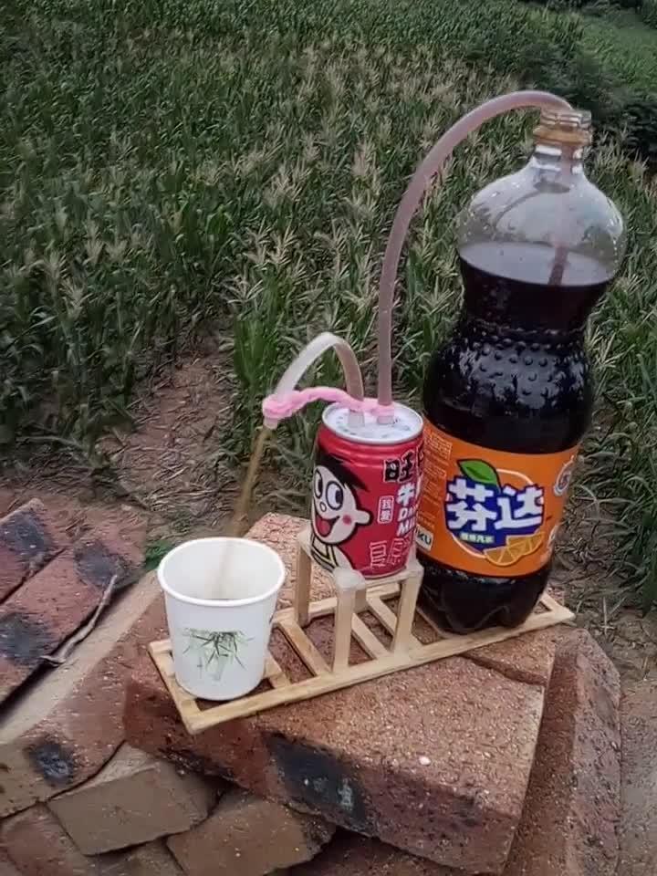 手工制作饮料机玩具